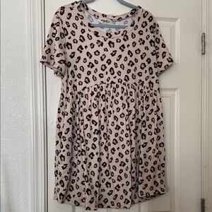 Stylish Leopard Print Mini Dress